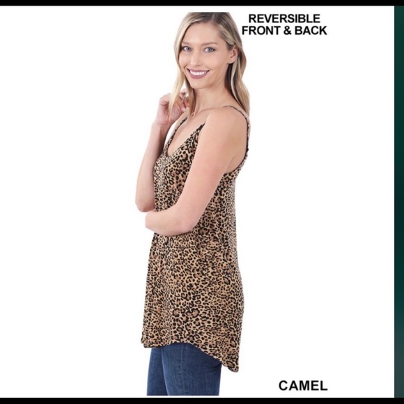 ❣️SALE 3/$25❣️ Leopard Print Longline Reversible Cami NWT - Picture 5 of 10